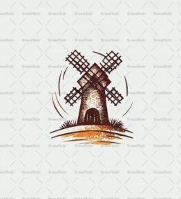Rustikale Windmühle